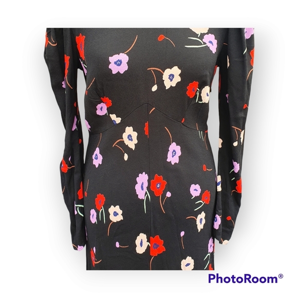 M&S X Ghost Floral Midaxi Midi Tea Dress Size 12 Christine Lampard Loose Women - Picture 5 of 15